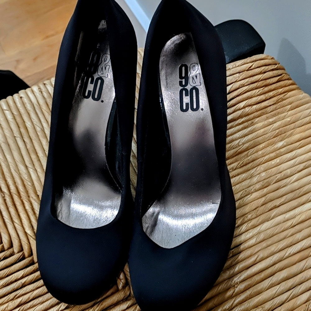 3 inch black heels by 9 &Co